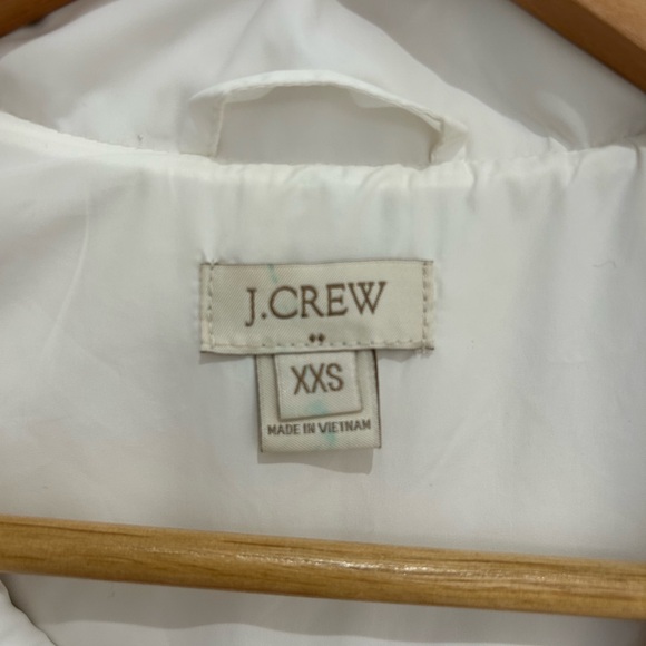 J. Crew Quilted Vest Zip Up White Snap Pockets Lightweight Women’s Size XXS - Picture 3 of 9